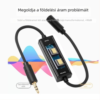 Audio izolátor, közös földelésű adapterkábel, rézmag, modell M3.5