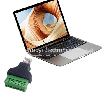 RJ45 csavaros terminál adapter hálózathoz, adapter kábel, 1–8 kimenet, RJ45 interfész, réz vezető, 100 Mbps