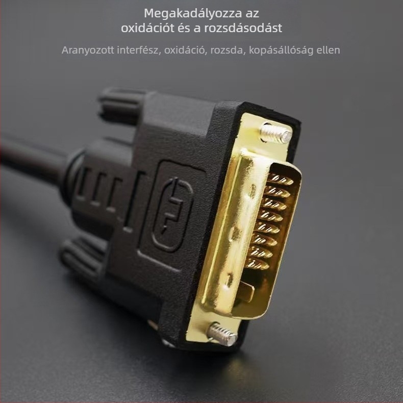 HDMI–ról DVI-re adapterkábel, kétirányú, 1080p támogatás, DVI 24+1, 1,5 m hossz