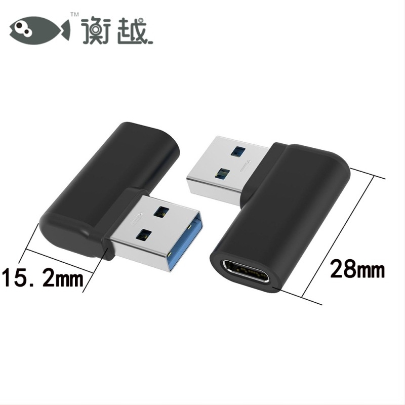 Type-C női → USB férfi adapter, USB 3.0, 500 Mbps adatátvitel, HYZ587, OEM elérhető