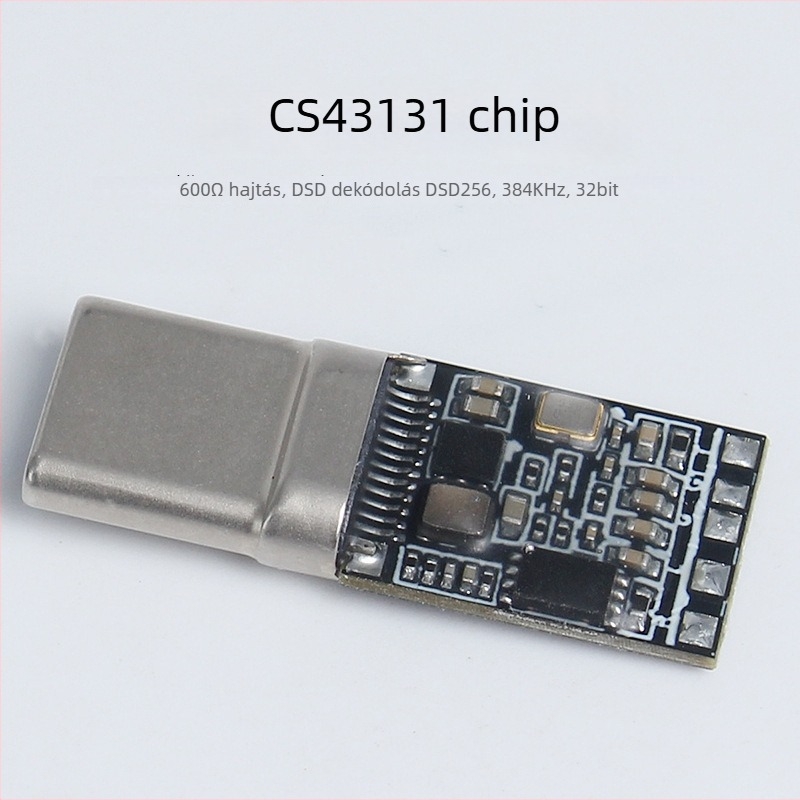 CS43131 DAC dekóder fülhallgató adapterkábellel, 384 kHz, alumíniummag