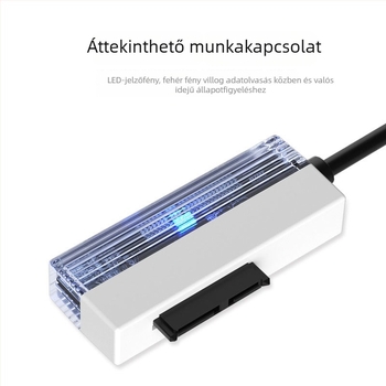 SATA–USB 2.0 adapterkábel laptop optikai meghajtóhoz, 6P+7P, rézmag, hossz 2 m
