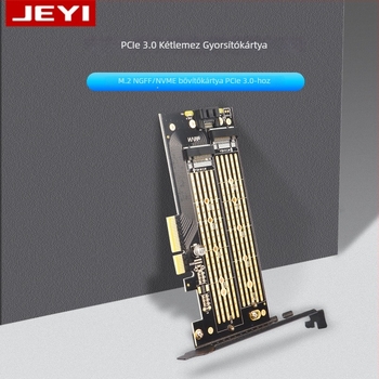 M.2 NVMe SSD adapterkártya asztali PC-hez PCIe x4, SATA duális protokoll SK6
