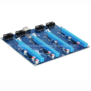 PCIe adapterkártya: X1-től 4 PCIe X16 foglalatig, LPE-51X modell, kábelhossz 0,6 m, Rongdisheng