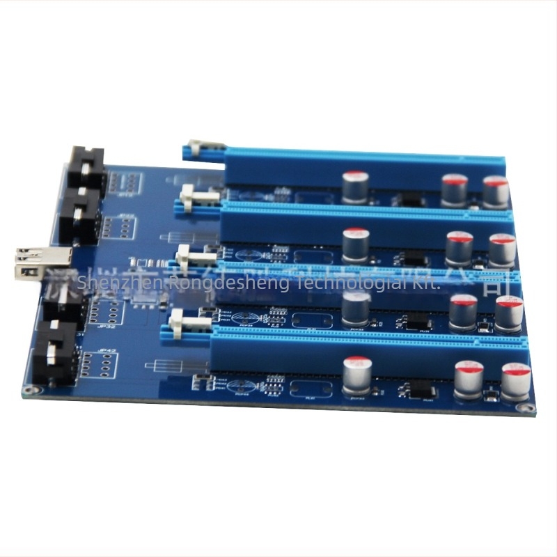 PCIe adapterkártya: X1-től 4 PCIe X16 foglalatig, LPE-51X modell, kábelhossz 0,6 m, Rongdisheng
