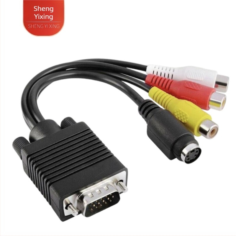 VGA–S-Video/AV patchkábel 1–4 osztóval, VGA interfész, rézmag