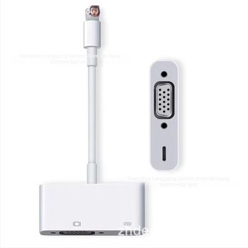 Lightning to VGA adapter kábel | Modell L10; rézmag; VGA interfész; 2018 megjelenés