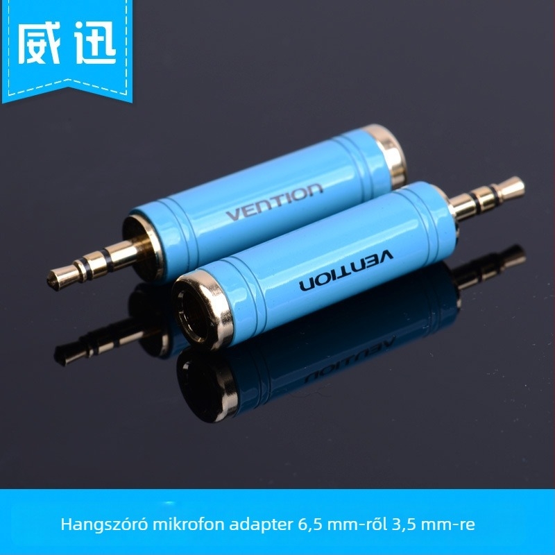 Weixun audio adapter 6,5 mm-től 3,5 mm-ig, 6,5 mm női a 3,5 mm férfi felé, modell VAB-S04-L, USB-IDE interfész
