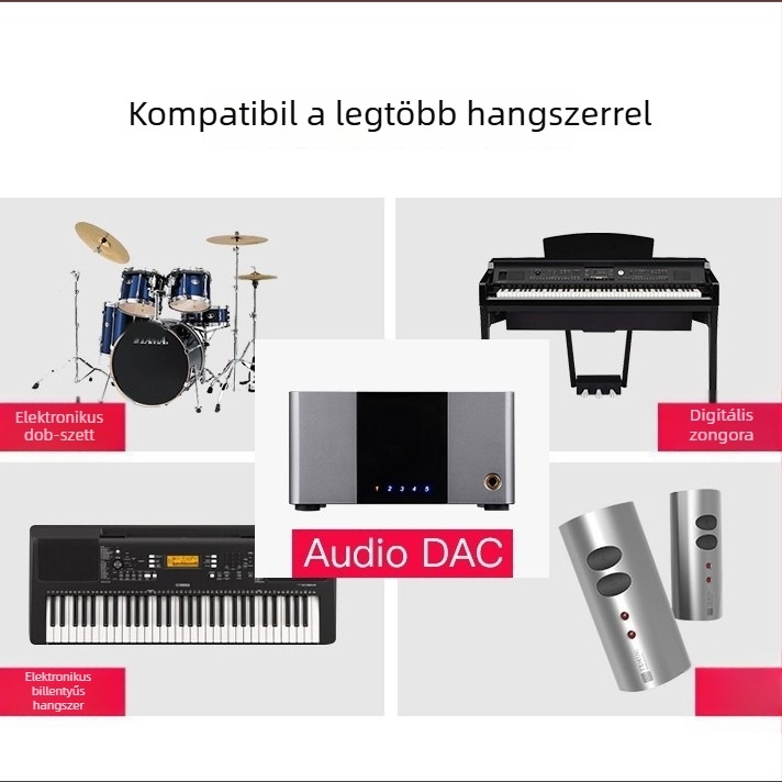 Elektronikus zongorához MIDI patchkábel OTG telefonhoz/tablettához – 1 m hosszú