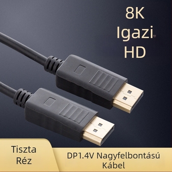 DisplayPort patchkábel HYX-190, réz mag, DP interfész, átviteli sebesség: 8, hossz 1–3 m
