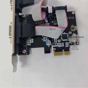 PCIe RS232 kétportos soros kártya, WCH382 vezérlő