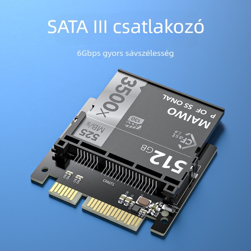 Maiwo KT045C Memóriakártya SATA 3.0 adapterkártya, 60 MB/s, egyportos modul interfész