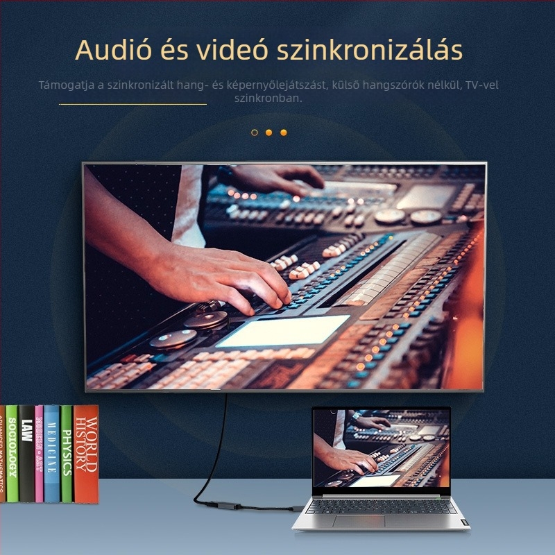 DP1.4 HDMI 2.0 adapter kábel, 4K60Hz HDR támogatás, PC és TV/monitor összeköttetéséhez