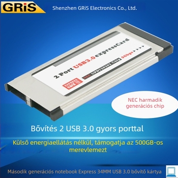 GRIS Ge-A3.0-2 USB 3.0 NEC adapterkártya, 5 Gbps adatátvitel