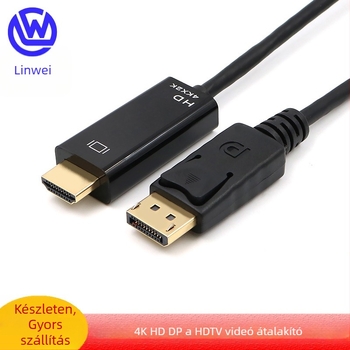 DP–HDMI adapterkábel, DP interfész, AS719 chip, 1000 Mbps adatátvitel, 4K×2K felbontás