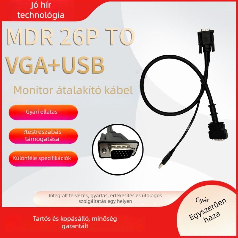 USB monitor adapter kábel, USB 3.0 interfész, 1–3 splitter, modell USB3.0