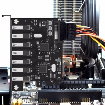 ORICO PVU3-7U USB 3.0 PCIe bővítő kártya asztali PC-hez, 7-portos USB hub