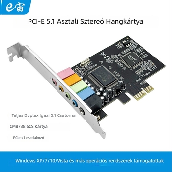 EZ8738 PCIe hangkártya adapter E zeus márkájú CMI8738 6CH