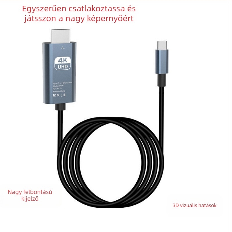 Type-C–to–HDMI adapterkábel, 4K megjelenítéshez