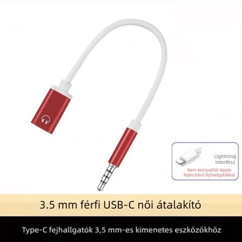 Yinhe BL-222 3.5mm férfi USB-C női headset-adapter laptopokhoz és számítógépekhez