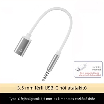 Yinhe BL-222 3.5mm férfi USB-C női headset-adapter laptopokhoz és számítógépekhez