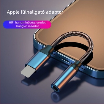 Apple Lightning–tól 3,5 mm-es audió adapter, kötött szövésű kábel, zenehallgatásra és hívásokra