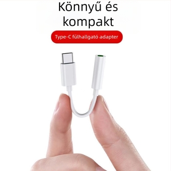 Type-C 3,5 mm-es audio adapter és Lightning fejhallgató adapter kábel