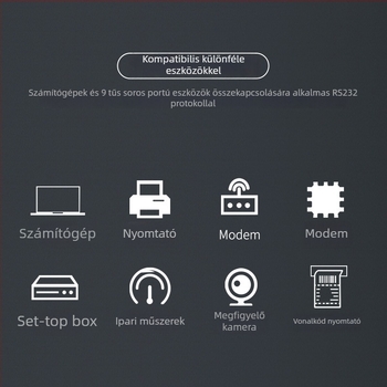 DB9 RS232 soros port kábel, 9‑pin soros adatkábél, férfi–nő csatlakozó