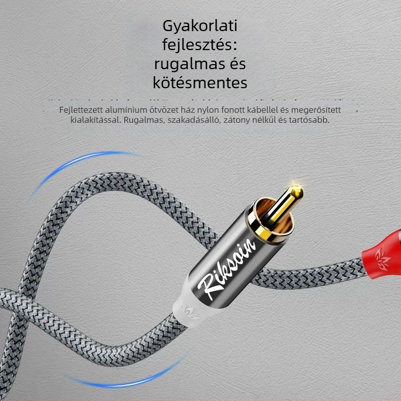 Rexon audió kábel - aranyozott kivitel, oxigénmentes réz, CCC tanúsítvány, digitális eszközökhöz