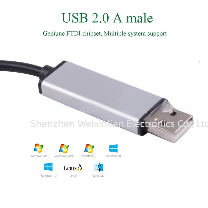 USB-tól RS485-ig XLR DMX512 kábel, 1,8 m, réz vezető, nikkel bevonatú, modell YDM-C200915001