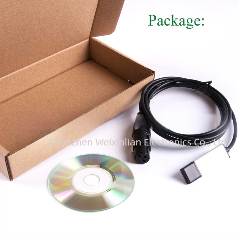 USB-tól RS485-ig XLR DMX512 kábel, 1,8 m, réz vezető, nikkel bevonatú, modell YDM-C200915001