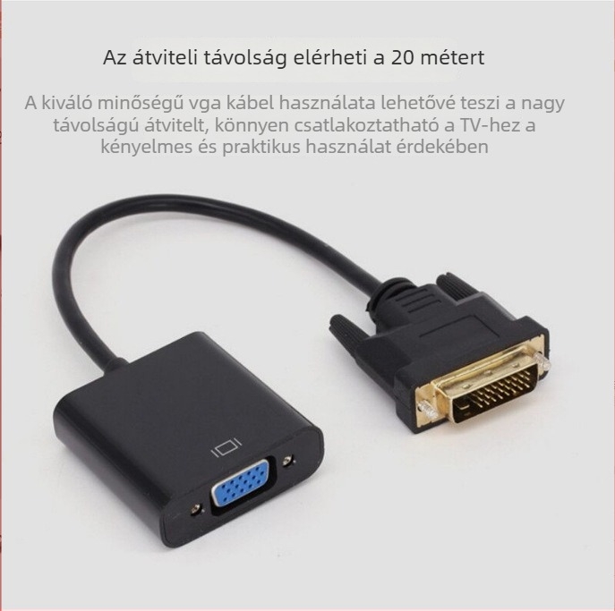 DVI-D VGA adapter beépített chippel