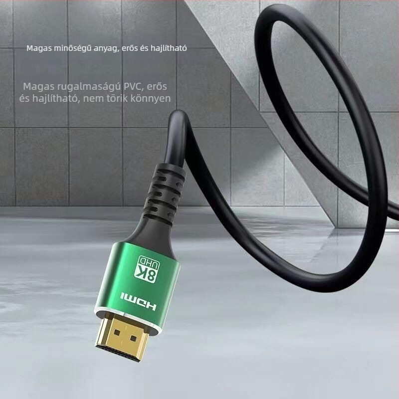 HDMI-kábel oxigénmentes rézből, aranyozott csatlakozók, adapterkábel, HDMI hím-hím (hossz: 1.15m/2.3m/5m)