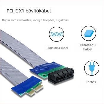 SZHY-LINK PCIe X1 adapterkábel – PCIe bővítőkábel, Adapterkártya, interfész: Egyéb, Modell PCIE X1