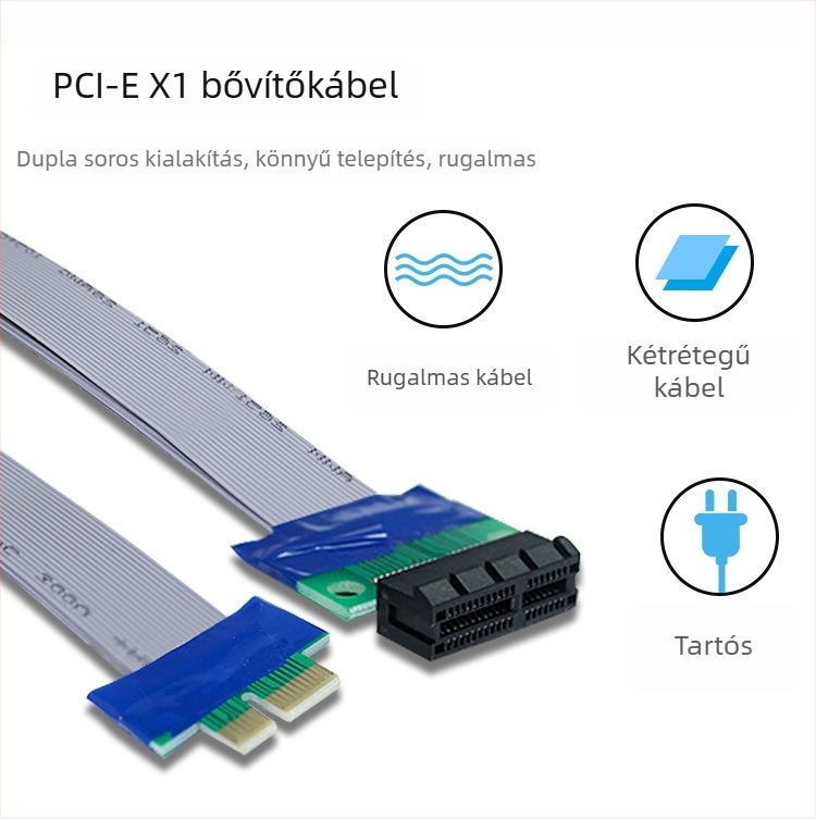 SZHY-LINK PCIe X1 adapterkábel – PCIe bővítőkábel, Adapterkártya, interfész: Egyéb, Modell PCIE X1