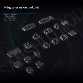 Asztali számítógéphez készült GPU tápegység patch kábel, dupla D-port 8-pinre, 4-pinről 8-pinre, réz UL1007 18AWG, modell ZJ-2D4ZGPU8