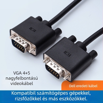 VGA-kábel - 1,5 m, 15-pin, ötvözet huzal, modell ky-105