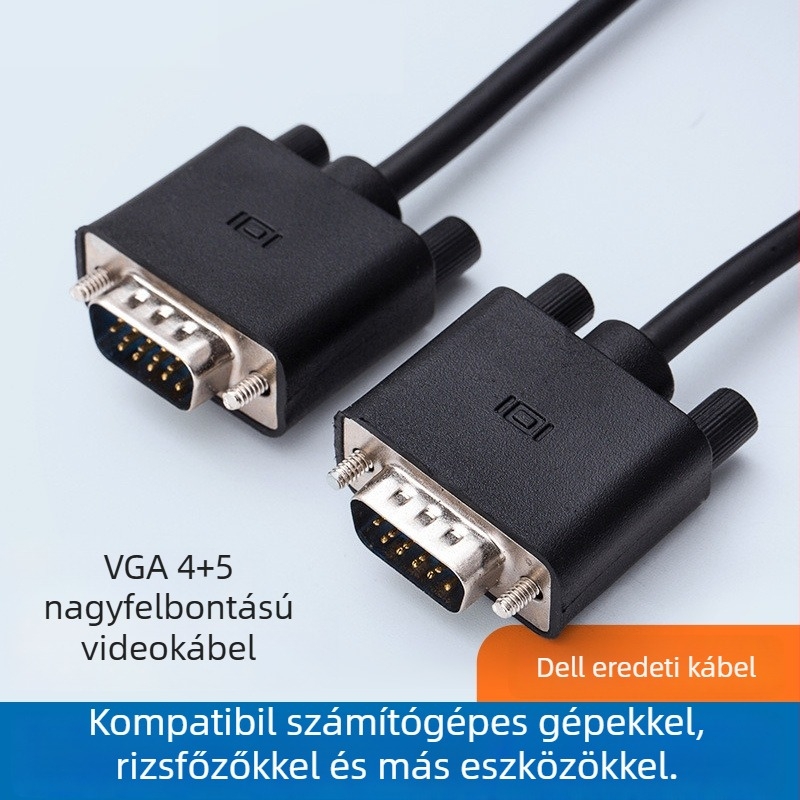 VGA-kábel - 1,5 m, 15-pin, ötvözet huzal, modell ky-105