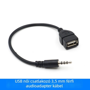 USB női 3,5 mm-es autó AUX audio adapter kábel iPodhoz, modell: 3.5 Revolution USB bus, típus: AV vonal, gyártási év: 2016