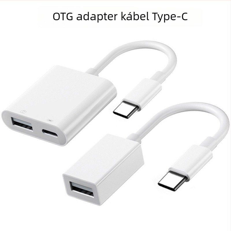 USB-C OTG kártyaolvasó és USB 3.0 adapter, 2-in-1 töltő hub egérhez, billenty60űrt és hangkártyához