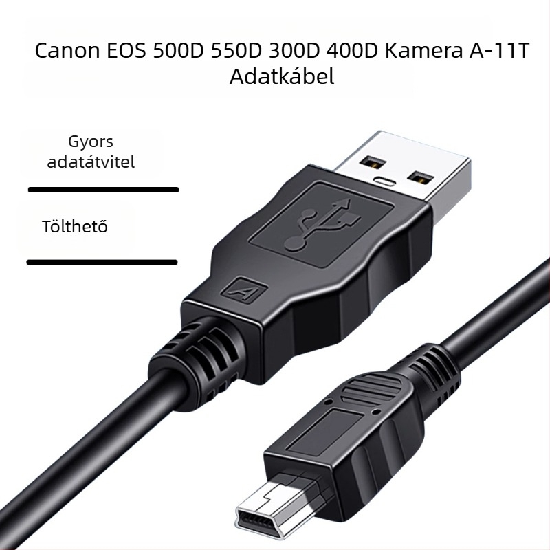 Canon DSLR adapterkábel USB 2.0, 1,5 m, rézmagos, 480 Mbps