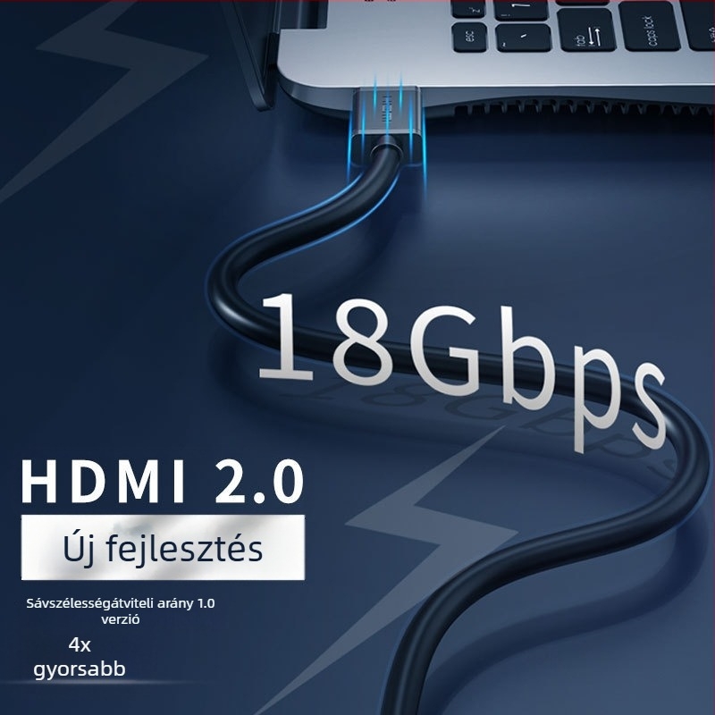 Jetson HDMI kábel 2.0, 4K támogatás, oxigénmentes réz, aranyozott csatlakozók, 20 m hosszú, HDMI férfi-férfi