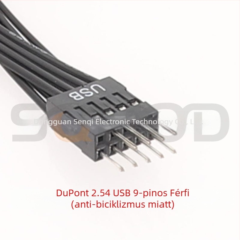sqmOD DuPont 2.0–ról 2.54–re adapterkábél USB-headerhez ipari alaplapokon, rézvezető