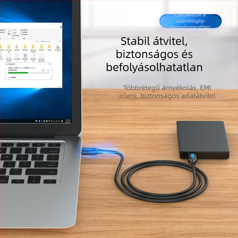 Weixun USB 3.0 kétvégű kábel, csatlakozó férfi–férfi, külső merevlemezekhez és set-top boxokhoz, USB adatátvitel, hűtés, töltés