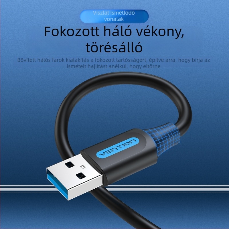 Weixun USB 3.0 kétvégű kábel, csatlakozó férfi–férfi, külső merevlemezekhez és set-top boxokhoz, USB adatátvitel, hűtés, töltés