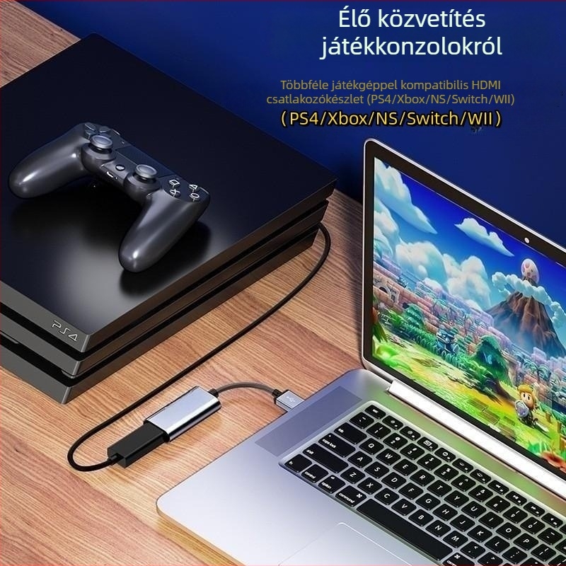 HDMI–USB videó rögzítő kártya – 1080p felbontás, USB interfész, minden operációs rendszerrel kompatibilis, OEM elérhető, 1 éves garancia
