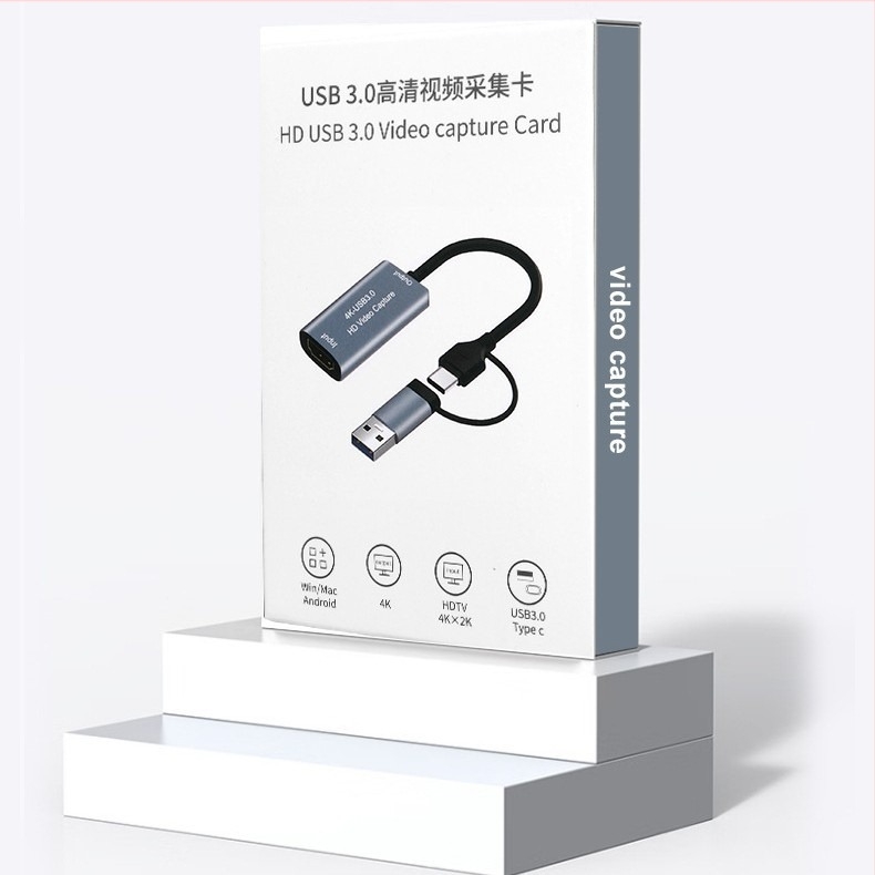 Kétcsatornás USB 3.0 videófelvevő kártya – 4K rögzítés, MS2130 chip, USB interfész, OEM elérhető, 1 év garancia
