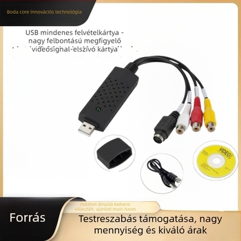 USB 2.0 videó rögzítő kártya AV jelhez — HD, egysávos, kompatibilis minden operációs rendszerrel, Modell Bdxc-cjk-2