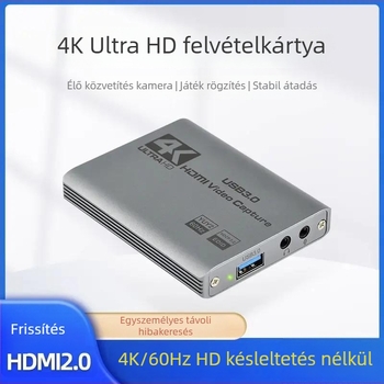 4K USB videó rögzítő kártya loop-out funkcióval, Windows-kompatibilis, PS5, Switch és kamerákhoz