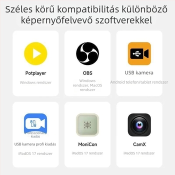4K USB videó rögzítő kártya loop-out funkcióval, Windows-kompatibilis, PS5, Switch és kamerákhoz